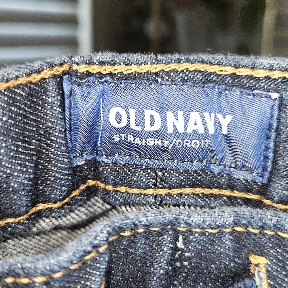Old Navy Boys Dark Wash Straight Leg Jeans - 12 Husky
